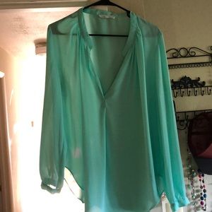 Teal shirt, brand: olivaceous